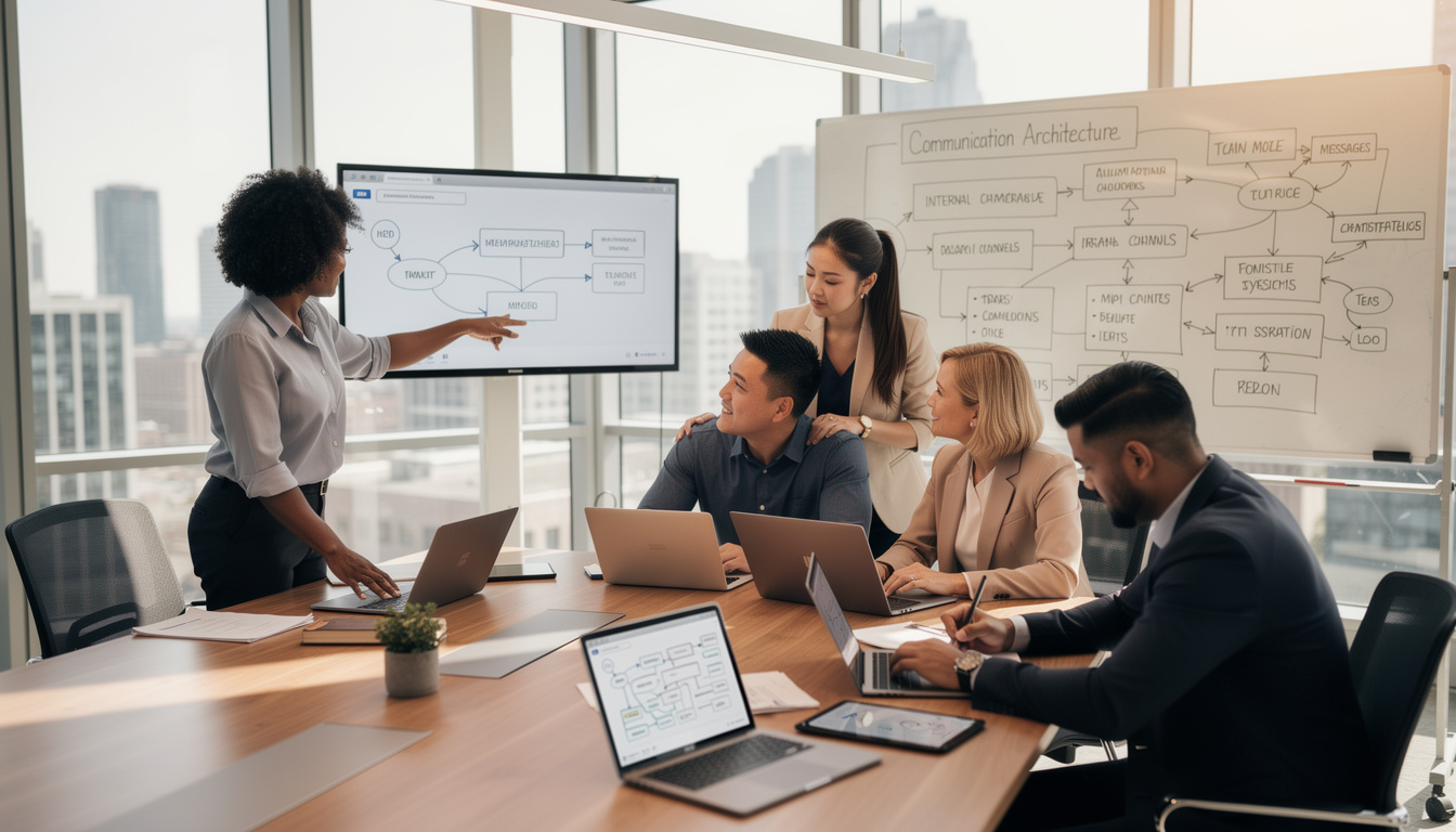découvrez comment réinventer les échanges en plaçant la communication interne au centre de la structuration des interactions pour améliorer la cohésion et l'efficacité au sein de votre organisation.