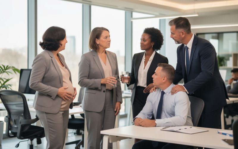 découvrez l'importance de reconnaître et d'accompagner les réalités de la grossesse, de la ménopause et de l'andropause en milieu professionnel pour un environnement de travail plus inclusif et respectueux.
