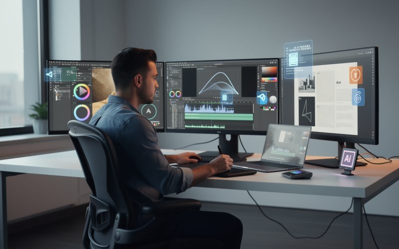 découvrez comment adobe intègre son agent ia innovant aux logiciels photoshop, premiere, illustrator et indesign pour transformer et révolutionner la création graphique et vidéo.
